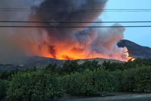 Thomas Fire in 2017 in Southern California